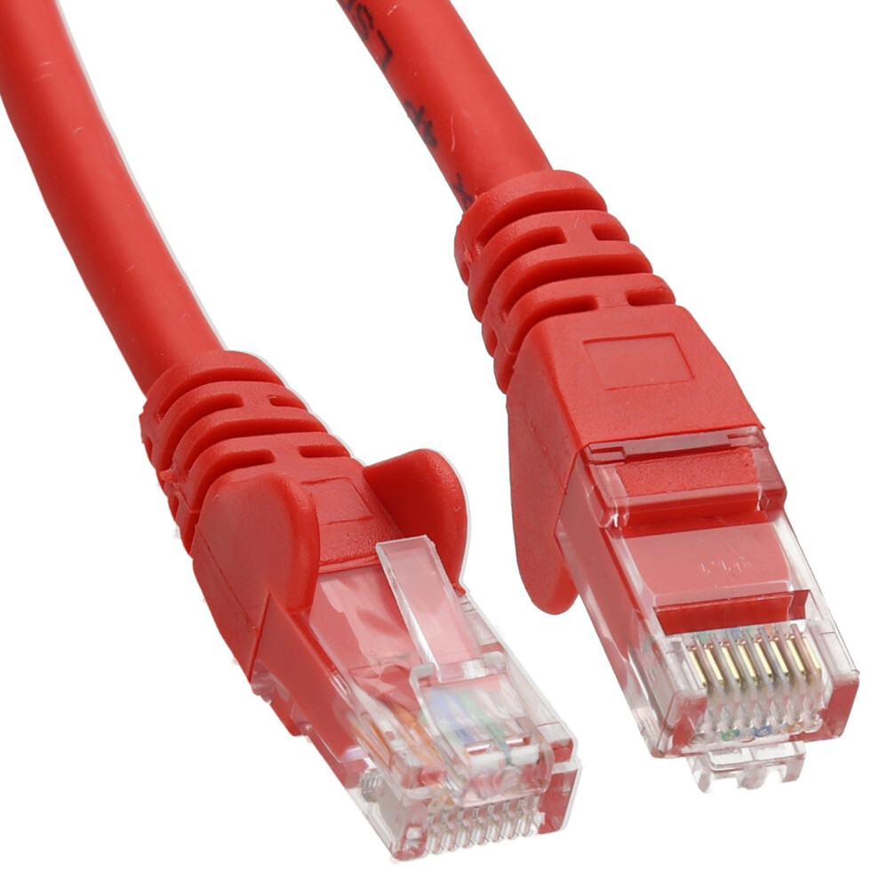 Kenable Ethernet Network Cable Cat6 Gigabit Rj45 Copper Internet Patch Lead 1.5M Red