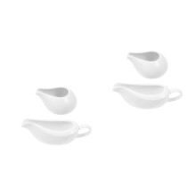 4Stk Keramik Milchgießer Weiß Mit Einzigartiger Ausgießer Form