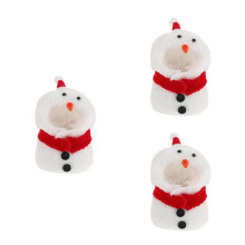 3Sets Puppenkleider Plüsch Weihnachtsmütze Und Schal Bunt