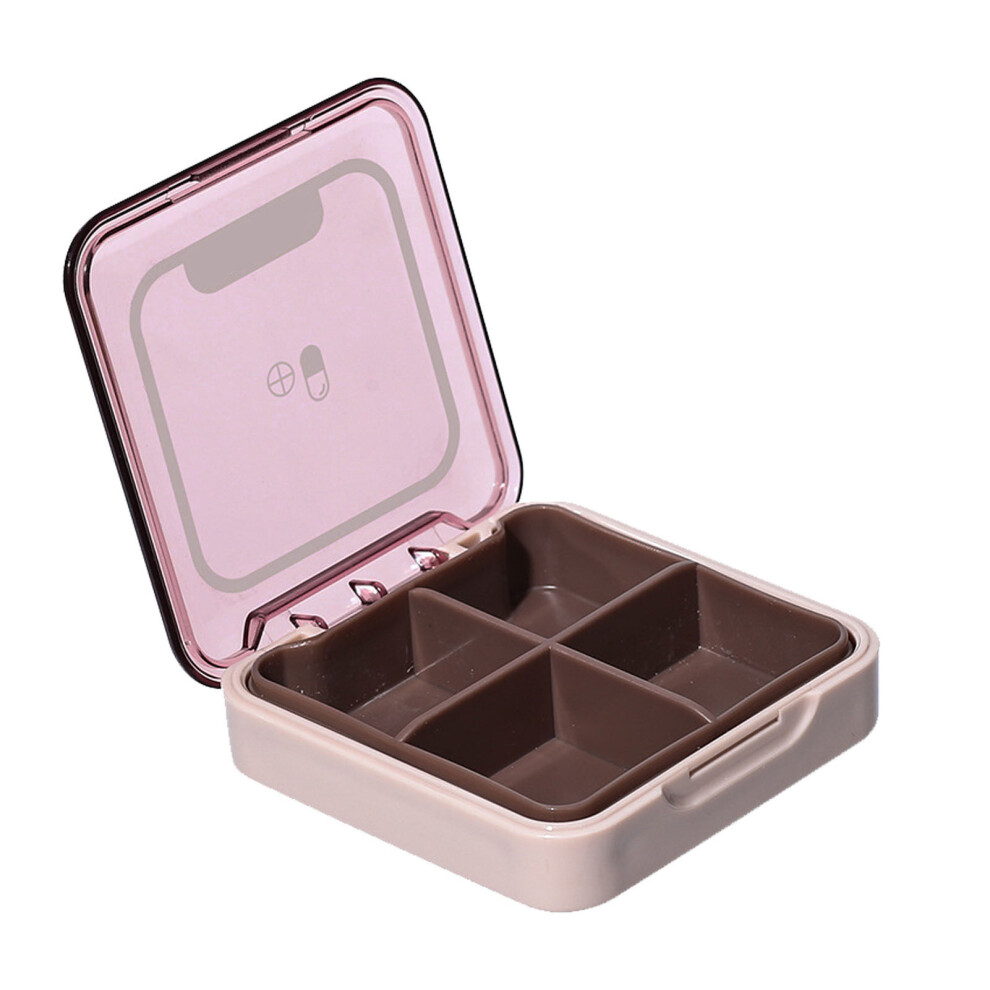 Mini Waterproof Plastic Medicine Organizer with Separate Compartments, Lightweight 55g