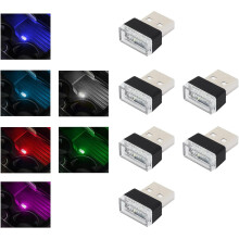 Tacar Soilse Taobh Istigh USB LED do Ghluaisteáin – Pacáiste 4, Gorm