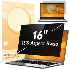 16" Laptop Privacy Screen Compatible with Lenovo, HP, Dell, Acer, Asus, ThinkPad, Envy, XPS – Anti-Blue Light, Glare & Scratch Protection