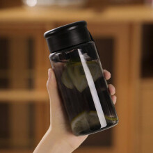 Doorzichtige, herbruikbare plastic waterfles met afsluitbaar deksel en