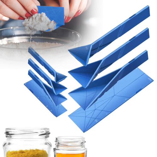 Cuillères doseuses pliables bleues, lot de 2 pièces
