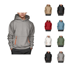 Boys Hooded Sweatshirt With Front Pocket Casual Pullover For Kids Youth Soft Comfortable Athletic Jacket