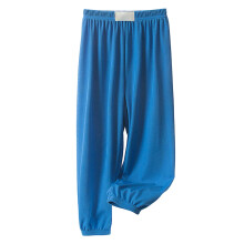 Girls Pants,Trousers Girls Ice Silk Pants Elastic High Waisted Casual Flowy Stretchy Summer Bottoms Pants for Kids,Travel Pants,Blue,18-24 Months