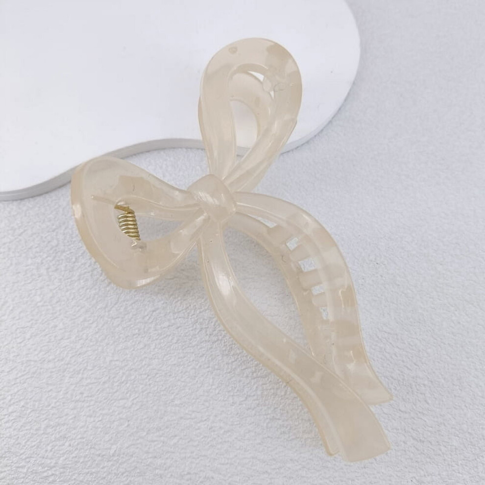 1PC 13cm Simple And Versatile Hollow Streamer Bow Ties Gifts For Women and Girls Plastic Hair Claw Clip Hairpin Hair Accessories