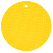 Gul rund silikonvärmematta – livsmedelsgodkänd, -40C till