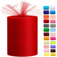Rolo de tule de 15 cm x 91,4 m – Conjunto com 24 cores sortidas