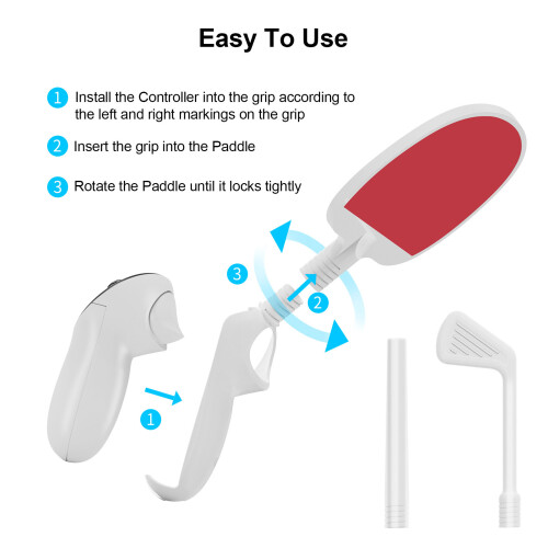 3-in-1 VR Handle Attachment for Meta Quest 3, Ergonomic & Adjustable 2