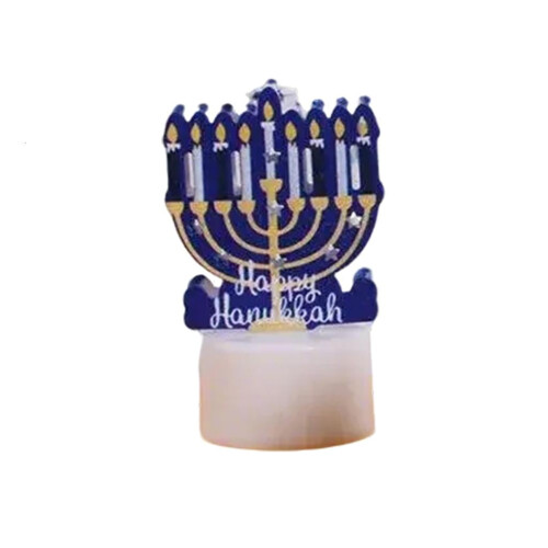Flamfria LED-hanukkahljus med stjärndesign 8-pack