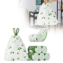 Sacs poubelle parfumés au camélia, blancs, 13 gallons, cordon de serrage, 30