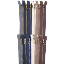 Paquete de 12 cremalleras metálicas para coser, 6 colores, 3,1 cm de ancho