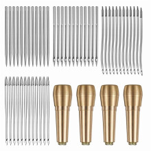 Quaqdae Ledernähahlen-Set – 52-teiliges Metallnadel-Set &