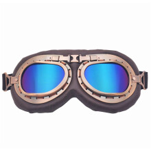 Gogle motocyklowe vintage kompatybilne z kaskiem