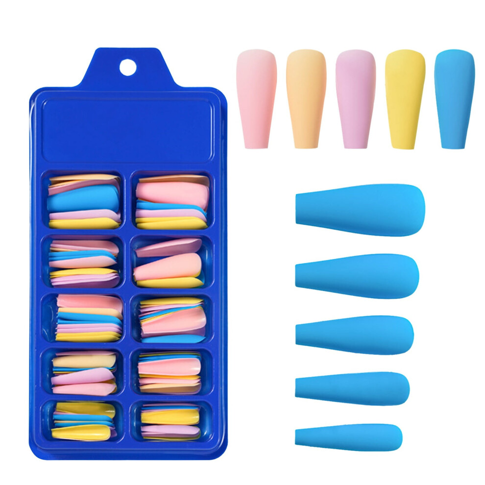 100pcs Blister Box Pieces Nail French Nail Pieces DIY Nail Pieces Full Coverage Pressed On Nails For DIY Nail Salon