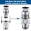Wasserhahn-Schlauch-Adapter Edelstahl 4er-Pack 4