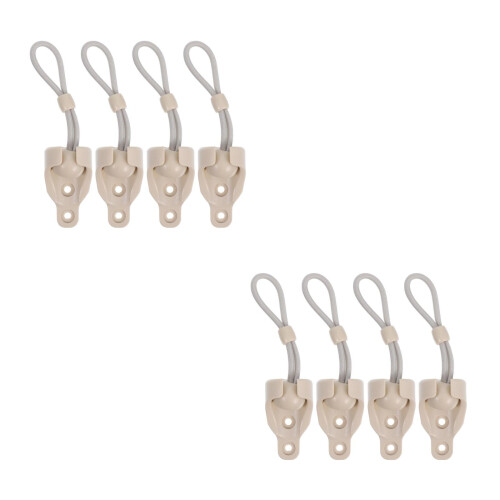 8Sets Beige Rolladen Zubehör Bungee-Kordel Stark Windresistent PP