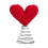 Knitted Crochet Heart Tree Topper Red 1 piece 2