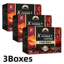 (3boxes) Ginseng Coffee Maca Coffee X Power For Men Energy Boost Sex Drive Increase - 16 Packs