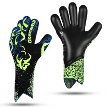 (6, green) Soccer Goalie Gloves Youth Adults, 4+3mm Super Grip High Performance Goalkeeper Gloves, Breathable Soccer Gloves