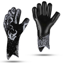 (7, black) Soccer Goalie Gloves Youth Adults, 4+3mm Super Grip High Performance Goalkeeper Gloves, Breathable Soccer Gloves