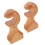 Beige gardinstångskonsoler i trä, 2-pack 1