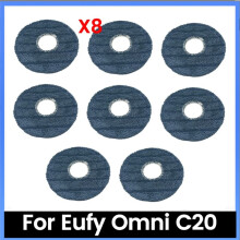 8PCS Mop Pad Replacement for Omni C20 Robot Vacuum Cleaner Parts Washable Mopping Cloth Mop Pad