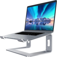 Ergonomischer Laptopständer aus Aluminium für 10-15,6 Zoll, Silber