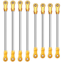 RC Car Upgrade Chassis Adjustable Pull Rod Kit for 1/10 YK4016 RC Car Upgrade Parts Gold