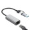 Adaptador Ethernet USB-C y USB-A de 2,5 Gbps con carcasa de aluminio. 5