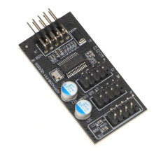 Motherboard USB 2.0 Header Splitter 9 Pin 1 to 3 Female Extension Cable