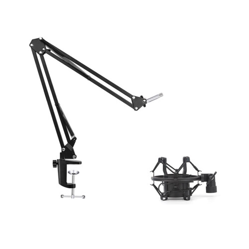Desk Microphone Stand Adjustable Height Angled