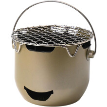 Barbecue portable au charbon de bois en acier inoxydable