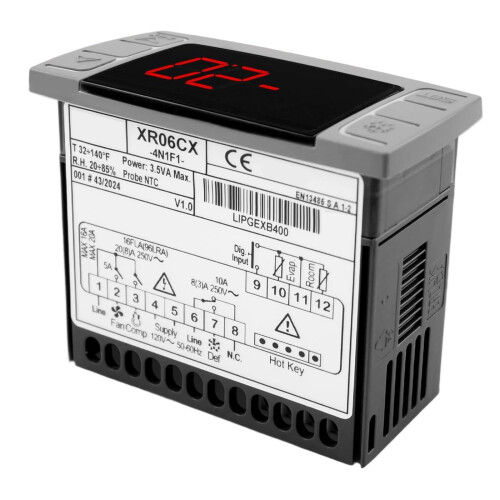 XR06CX Temperature Controller with Dual Probes for Dixell