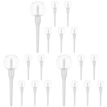 18Pcs Mini White Lip Gloss Bottles Reusable Plastic Lip Balm Tubes