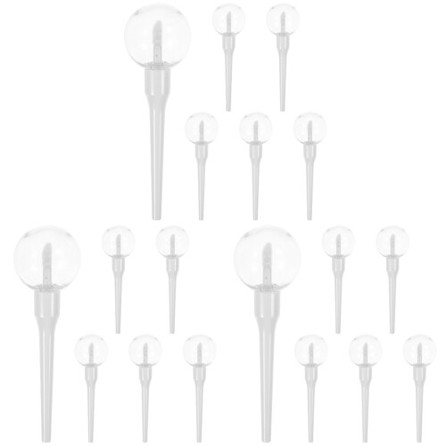 18Pcs Mini White Lip Gloss Bottles Reusable Plastic Lip Balm Tubes