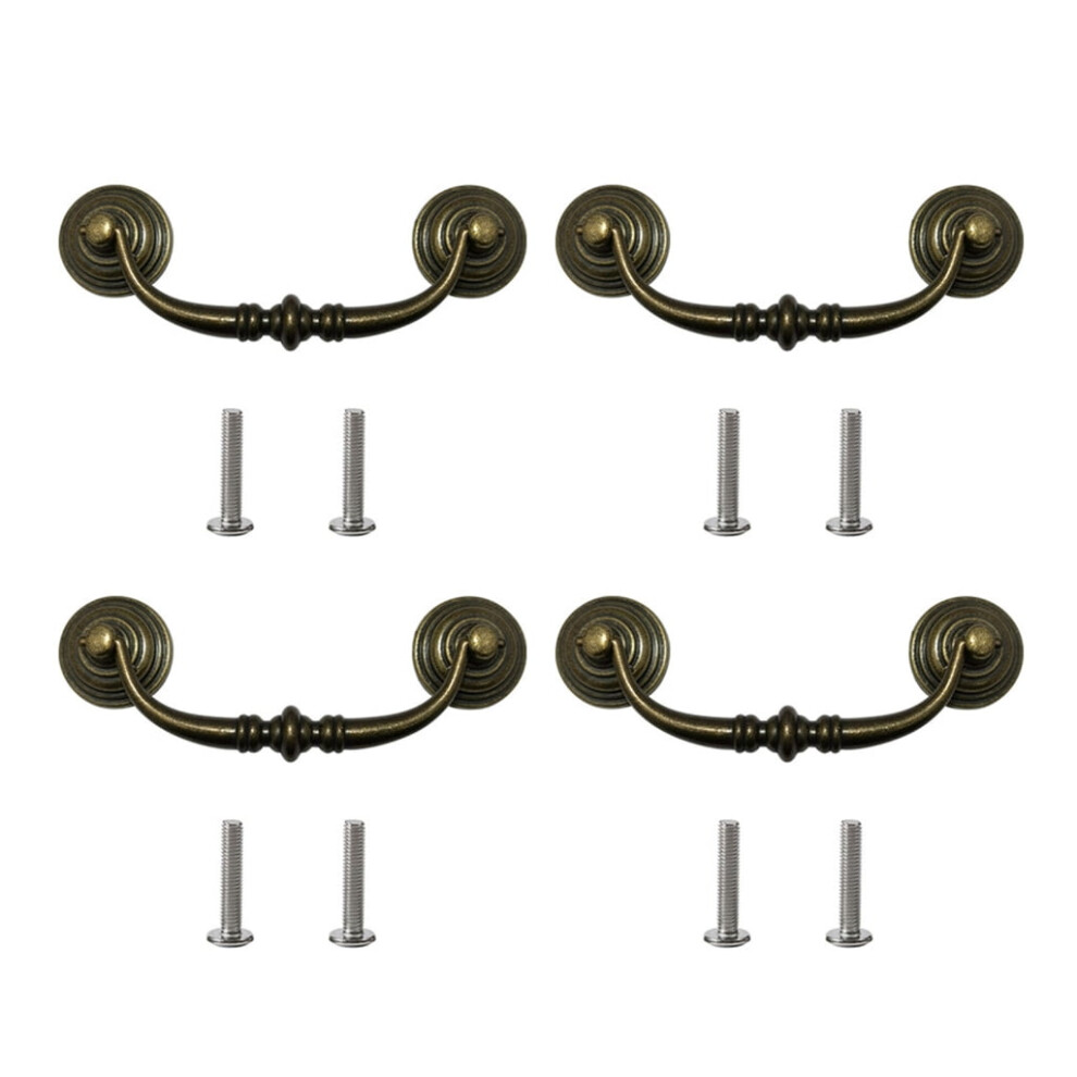 Yiemeen Set Of 4 Practical Antique Bronze Drawer Handles Hole Center For Shabby Elegant Dressers And Kitchen Supplies Cabinets 9426043300289
