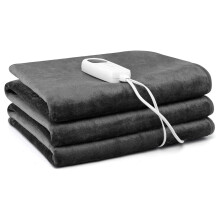Coprimaterasso riscaldato singolo 71x30 pollici grigio