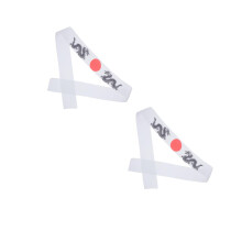 2Stk Japanischer Kopfband Weiß Polyester Karate Sport Yogaband