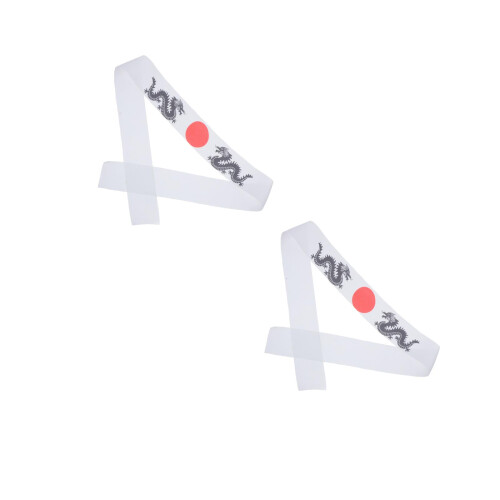 2St Wit Hoofdband Japanse Stijl Polyester Training En