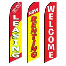 3ft x 5ft Polyester Swooper Flags Set – Willkommen jetzt