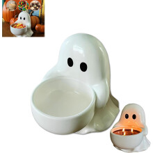 Halloween Ghost Candle Holder – Resin, 10 cm, 1 or 2 pcs