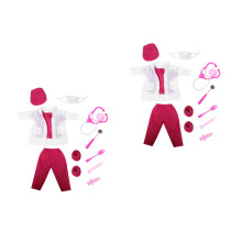 2Sets 18-Zoll Puppen Und Pflegekleidung Rosa Rollenspiel Zubehör