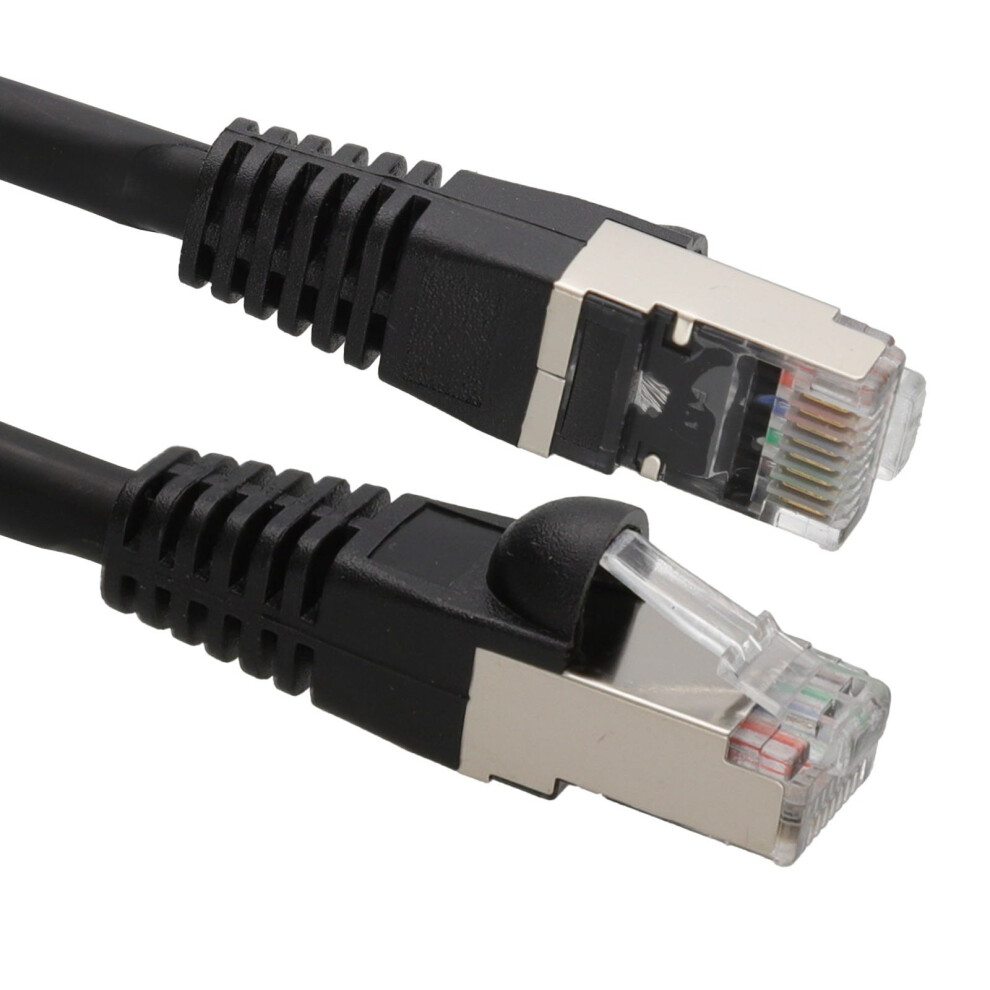 Kenable Cat6a Sstp Lszh Rj45 Network Ethernet Patch 10 Gigabit Cable 0.15M Black