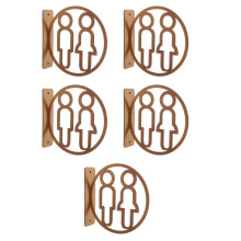 5Pcs Mount Acrylic Men Women Toilet Sign for Business