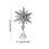 3D Hollow Star Christmas Tree Topper Iron Silver 3