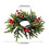 Christmas Candle Ring Garland with Red Berries & Eucalyptus 3