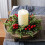 Christmas Candle Ring Garland with Red Berries & Eucalyptus 5