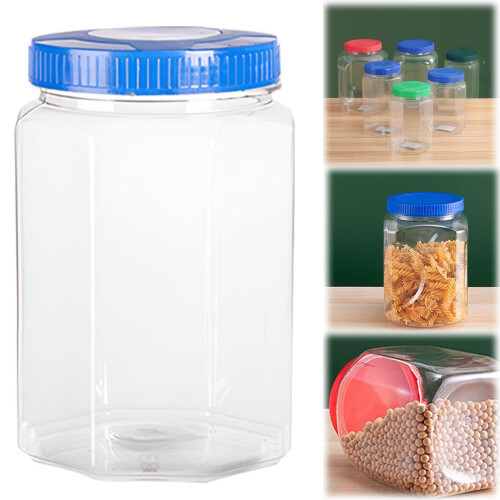 Clear Stackable Storage Jars with Airtight Lids, 6-Pack 1